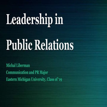 Leadership in public relations