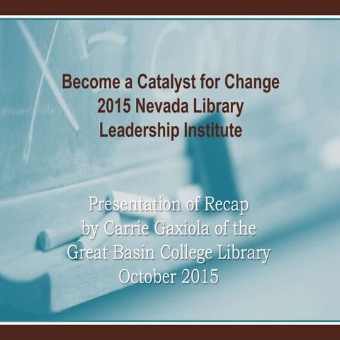 Leadership Institute 2015