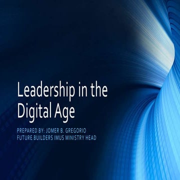 Leadership in the Digital Age for Christian Millenials | PPTX