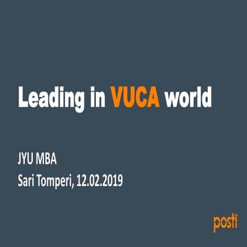 Leading in VUCA world