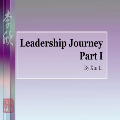 Leadership  Journey Ppt Number One