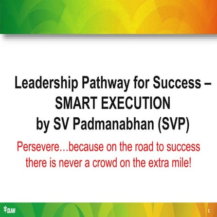 Leadership learnings for success   edible oil global leadership meeting