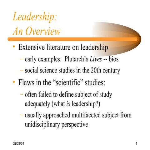 What's Leadership? a brief history of theories and concepts.