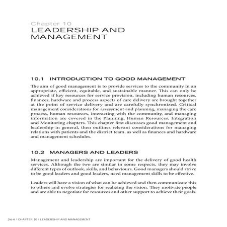 Leadership management