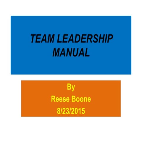 Leadership manual presentation