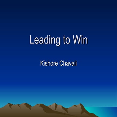 Leading to Win