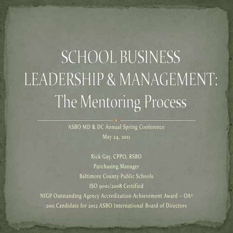 Leadership   Mentoring   052411