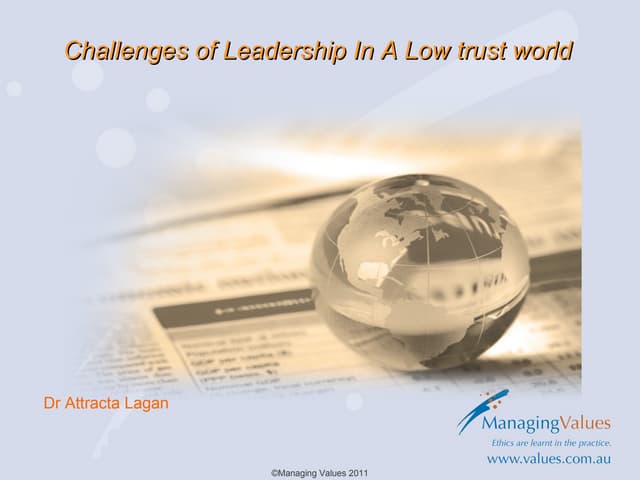 Leadership & organisational values
