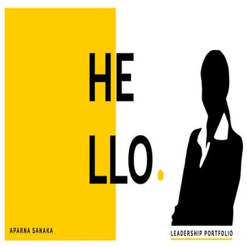 Leadership Portfolio: Aparna Sanaka