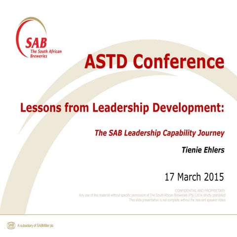 Dr Tienie Ehlers- Lessons from Leadership Development