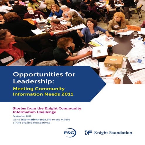 Opportunities for Leadership: Meeting Community  Information Needs 2011