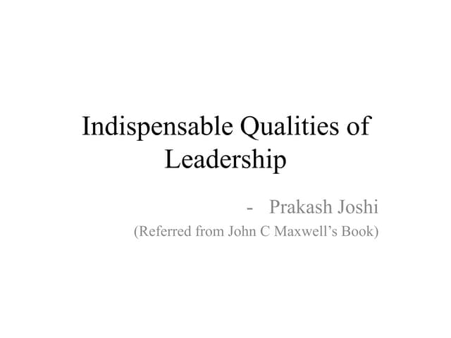 Leadership Qualities