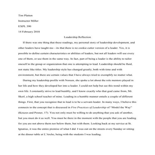 Leadership reflection assignment.output