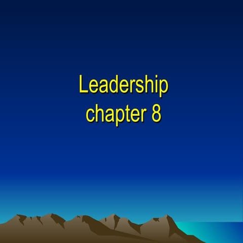 Leadership report