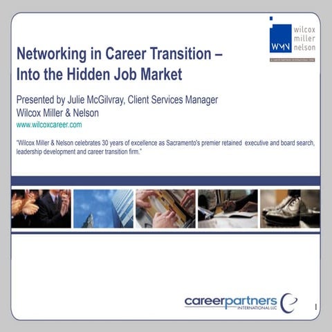 SARTA's Leadership Series Jan 09. Julie McGilvray Career Transition Networking