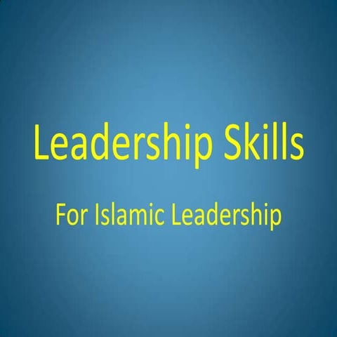 Leadership skills