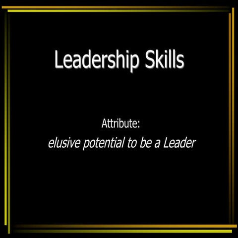 Leadership skills