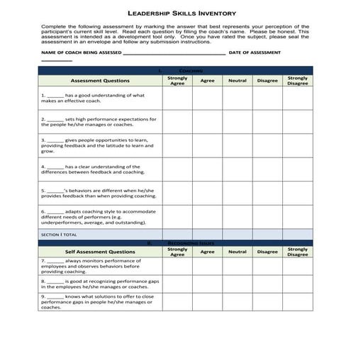 Leadership skills 360 inventory   (General)