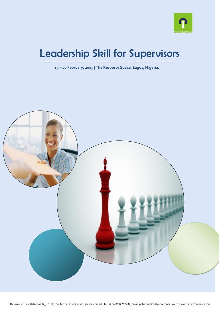 Leadership skills for supervisors feb. lagos
