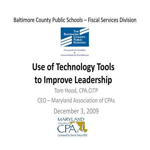 Leadership & Technology   Baltimore County