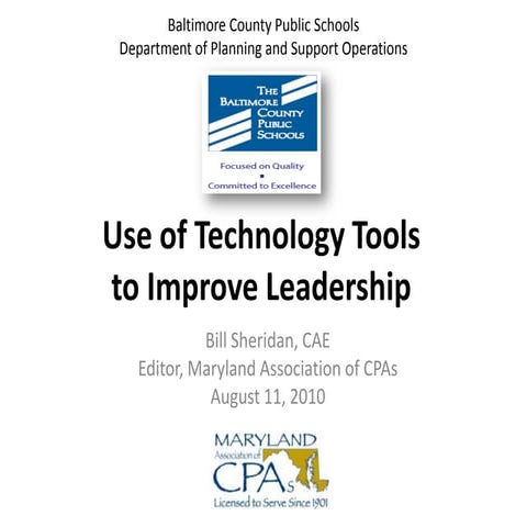 Use of Technology Tools to Improve Leadership