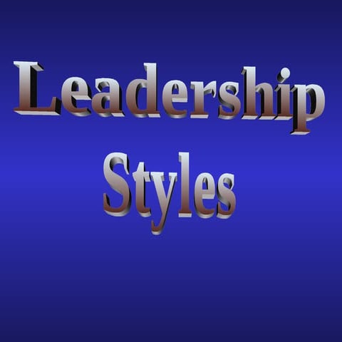 Leadership styles