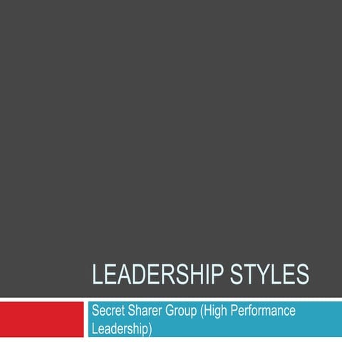 Leadership styles