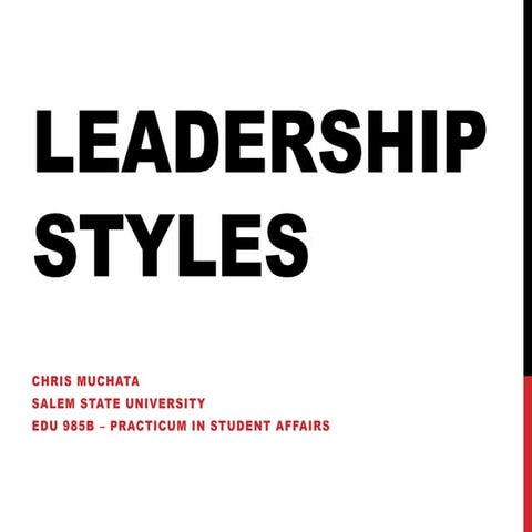 Leadership Styles Introduction