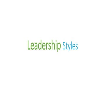 Leadership styles