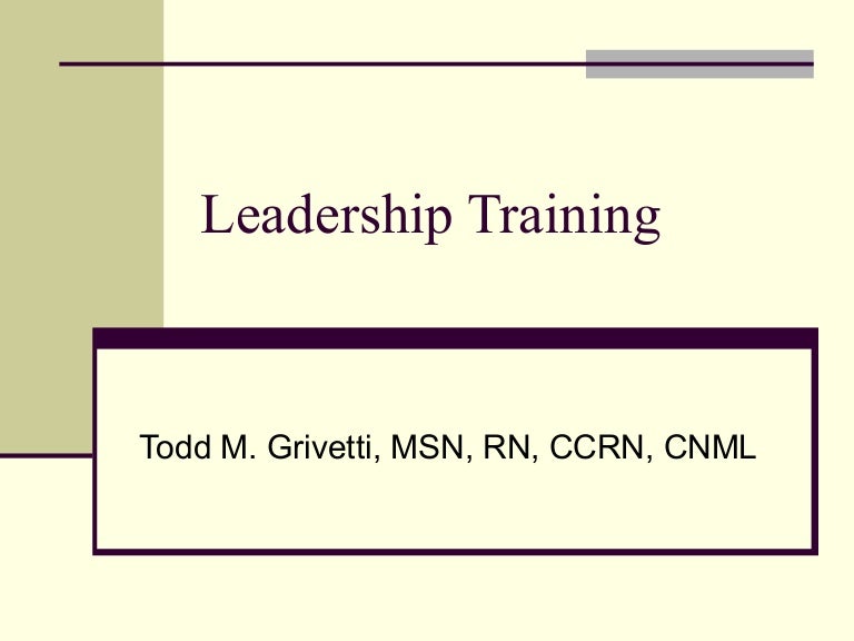Leadership Training Powerpoint