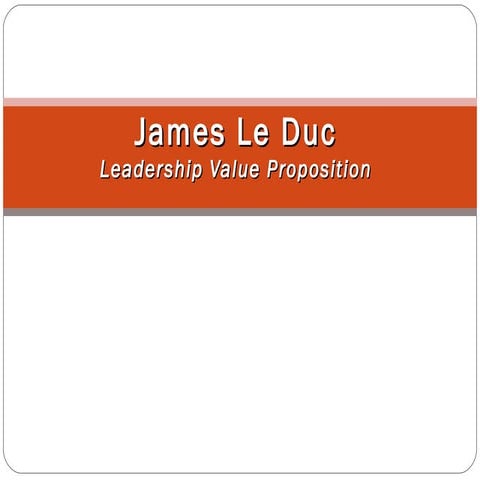 Leadership Value Proposition