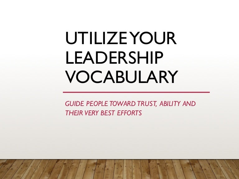 Leadership Vocabulary
