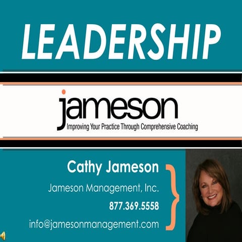 Leadership Webinar With Cathy Jameson