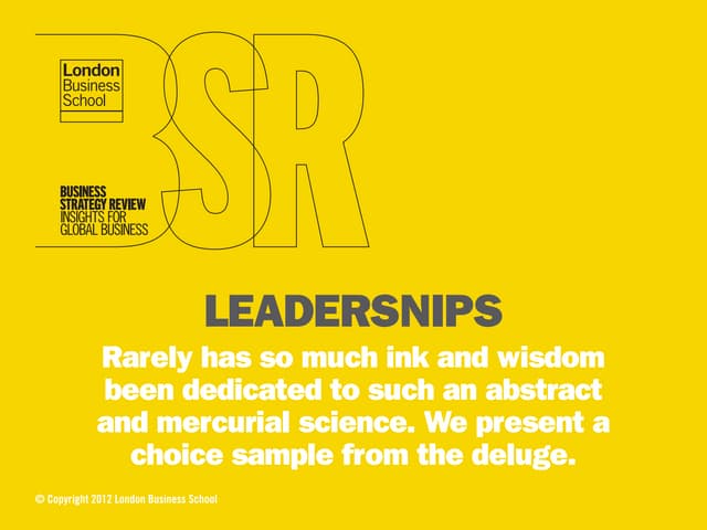 Leadership statistics – London Busi...