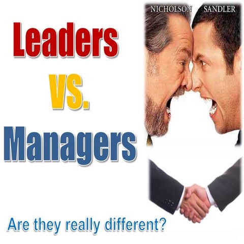Leaders vs. managers