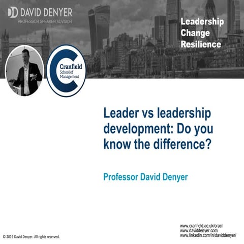 Leader vs Leadership Development