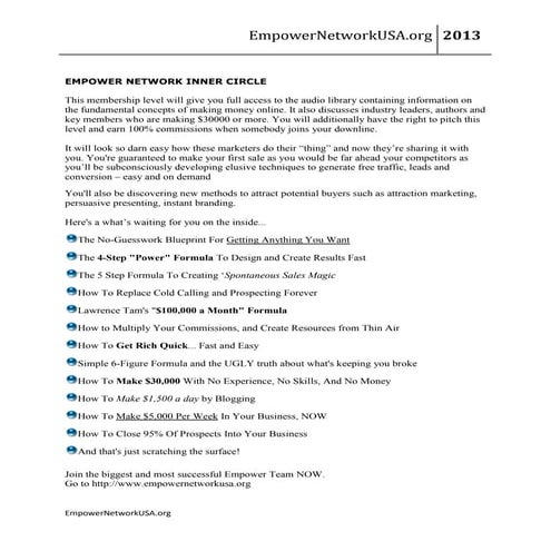 Lead generation   inner circle