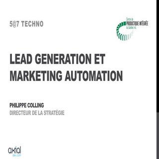 Lead generation et marketing automa...