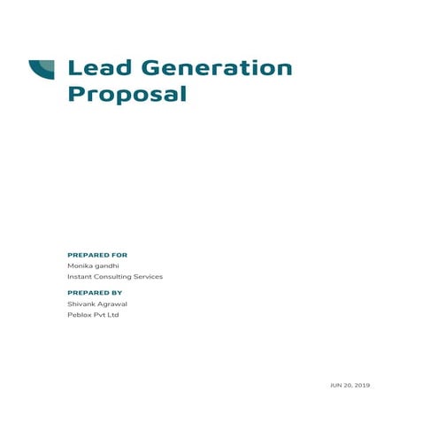Lead generation proposal