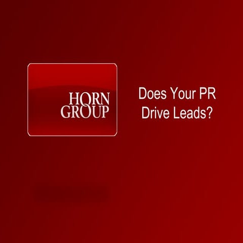 Does Your PR Drive Leads?