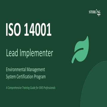 ISO 14001 Lead Implementer Certification Guide | PDF