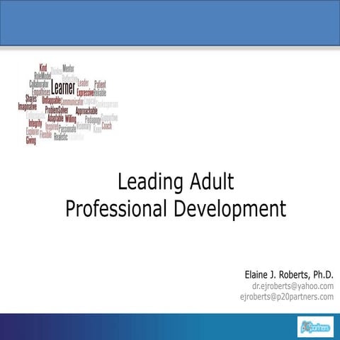 Leading adult professional development