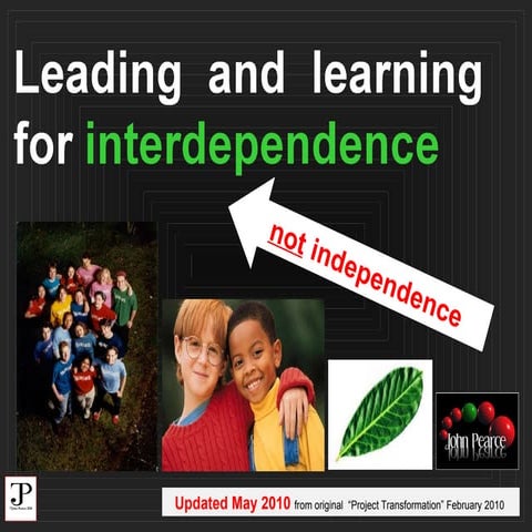 Leading and learning for interdependence   updated may 2010