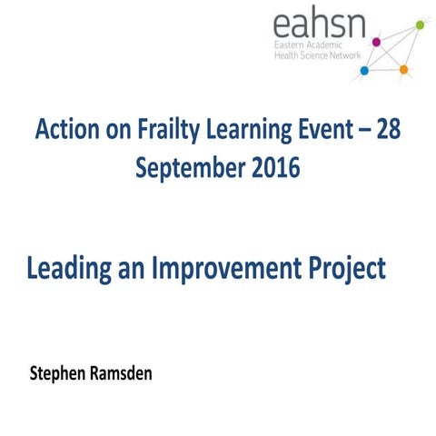 Leading an improvement project