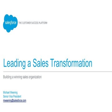 LeadingAST.com - Leading a Sales Transformation Dreamforce 2015