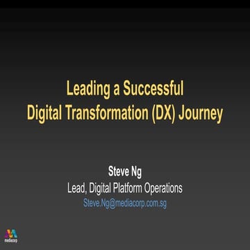 Leading a Successful Digital Transformation (DX) Journey | PDF