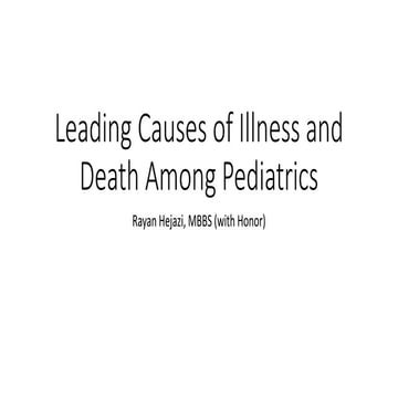 Leading causes of pediatric morbidity and mortality