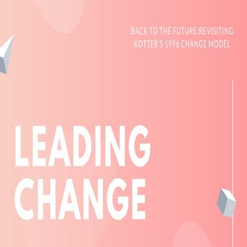 Leading change in organization