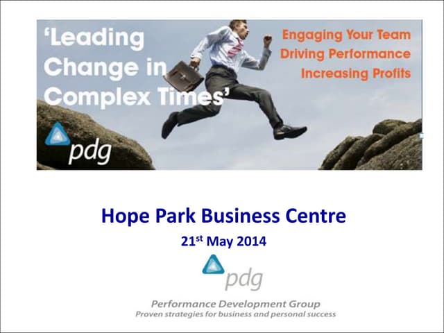 Leading change in challenging times