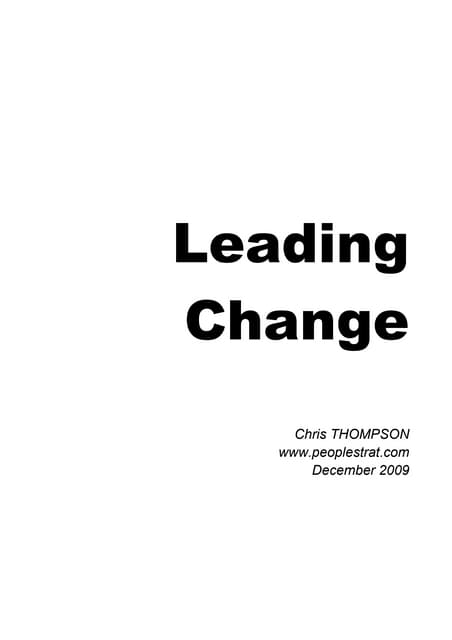 Leading Change Workbook